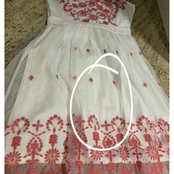 Garnet Hill Size Sz 2 Lacey Overlay Dress Sheer Sleeveless Mini Embroidered Pink - Picture 12 of 14